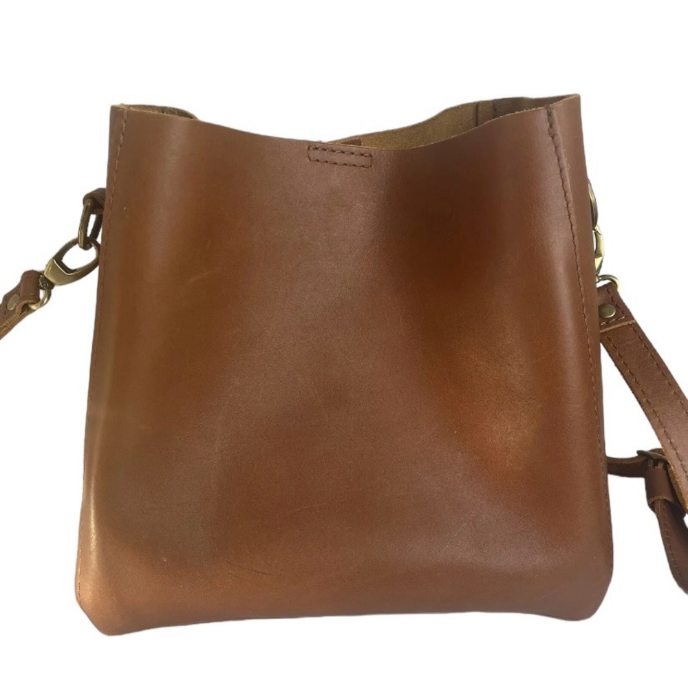 Portland Leather Goods Honey  Butterfly Leather Crossbody Purse Bag